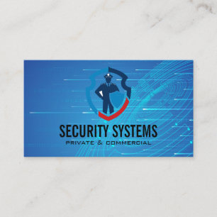 Tarjeta De Visita Protección de Seguridad Tecnología en Línea