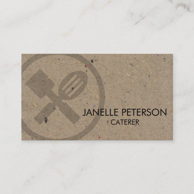 Tarjeta De Visita Proveedor de catering Comida  (Anverso)