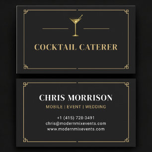 Tarjeta De Visita Proveedor profesional de cócteles