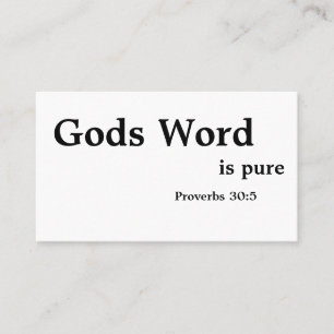 Tarjeta De Visita Proverbios 30:5