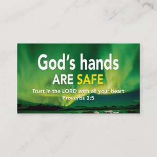 Tarjeta De Visita Proverbios 3:5 CONFIANZA EN JEHOVAH Las manos s
