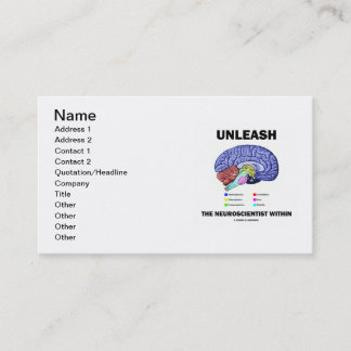 Tarjeta De Visita Provoque al neurólogo dentro (la anatomía del