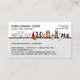 Tarjeta De Visita Próxima visita de cita con el veterinario del anim