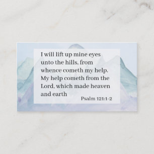Tarjeta De Visita Psalm 121 1and 2 Church Business Card