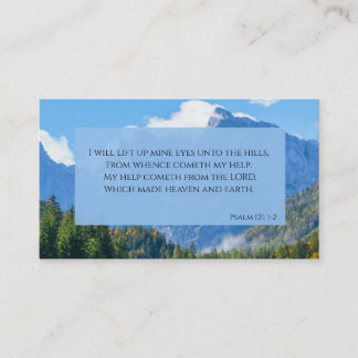 Tarjeta De Visita Psalm 121 1and 2 Church Business Card