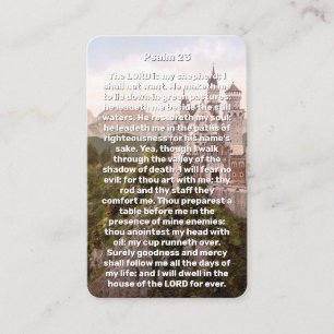 Tarjeta De Visita Psalm 23 Castle Memorial Prayer Card