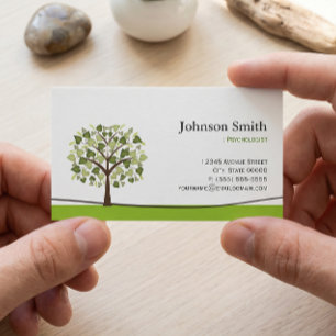 Tarjeta De Visita Psicólogo - Árbol de deseos elegante