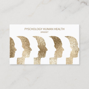 Tarjeta De Visita Psicólogo Caras Humanas Caras de la Mente