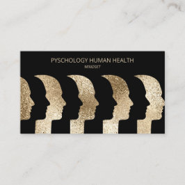 Tarjeta De Visita Psicólogo Caras Humanas Mentalidad