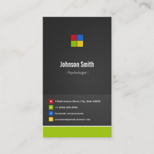 Tarjeta De Visita Psicólogo - Colorido creativo premium
