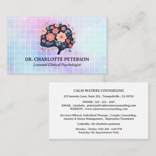 Tarjeta De Visita Psicólogo Consejero de Psicoterapia