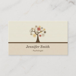 Tarjeta De Visita Psicólogo - Elegante Tema Natural