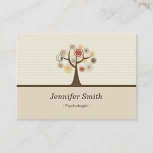 Tarjeta De Visita Psicólogo - Elegante Tema Natural