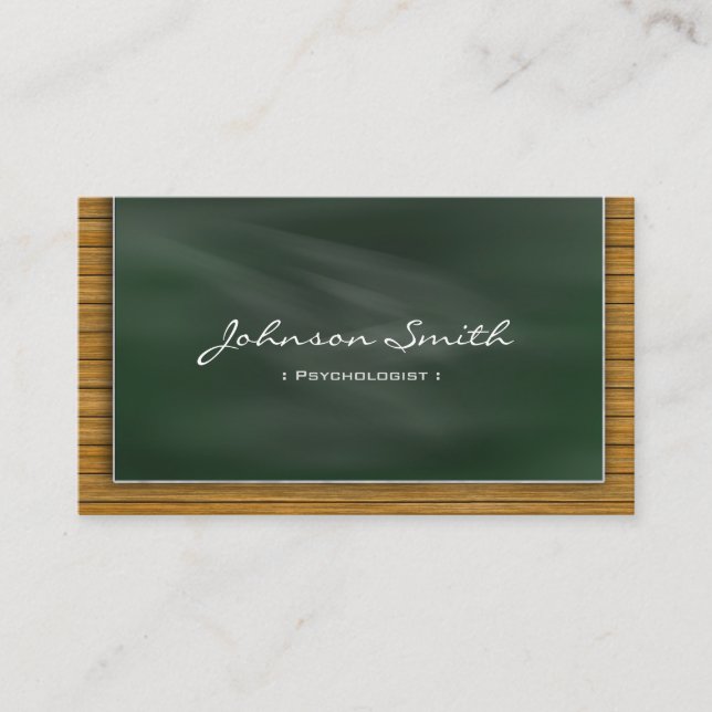 Tarjeta De Visita Psicólogo - Guay Chalkboard (Anverso)