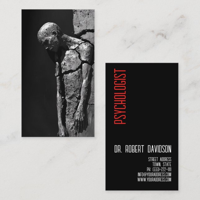 Tarjeta De Visita Psicólogo Médico de Salud Mental Médica Moderna (Anverso / Reverso)