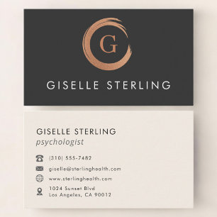 Tarjeta De Visita Psicólogo Minimalista Moderno 
