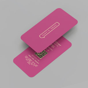 Tarjeta De Visita Psicólogo moderno de salud mental Terapista Rosa