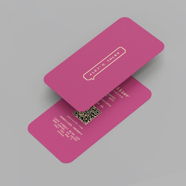 Tarjeta De Visita Psicólogo moderno de salud mental Terapista Rosa (Modern Mental Health Psychologist Therapist Pink Business Card
)