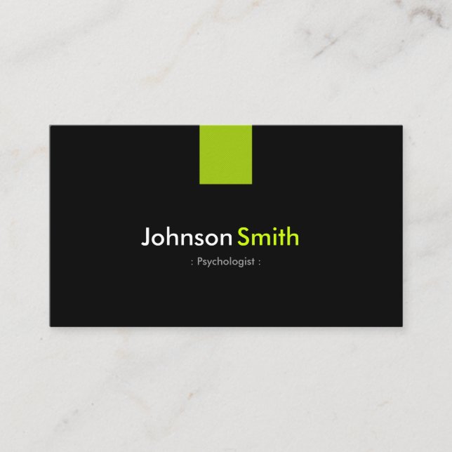 Tarjeta De Visita Psicólogo Moderno Mint Green (Anverso)