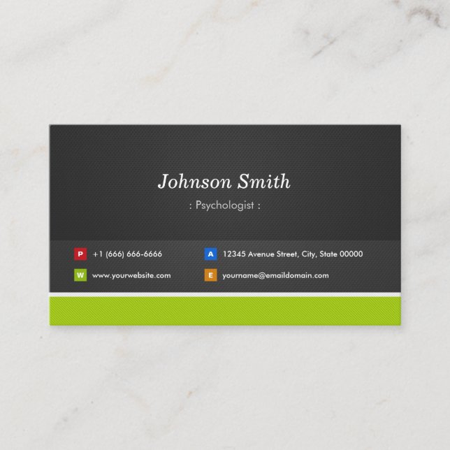 Tarjeta De Visita Psicólogo - Profesional y Premium (Anverso)