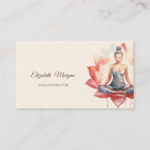 Tarjeta De Visita Psicólogo Terapeuta,Chic Lotus,Chica Yoga