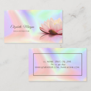 Tarjeta De Visita Psicólogo Terapeuta,Chic Lotus,Yoga Holográfico
