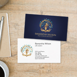 Tarjeta De Visita Psicólogo Terapeuta Coach de Vida Árbol de la Vida