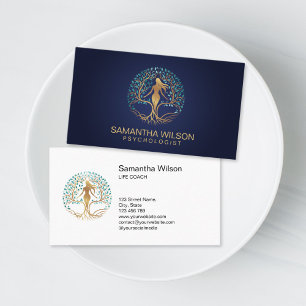 Tarjeta De Visita Psicólogo Terapeuta Coach de Vida Árbol de la Vida