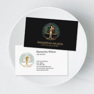Tarjeta De Visita Psicólogo Terapeuta Coach de Vida Árbol de la Vida