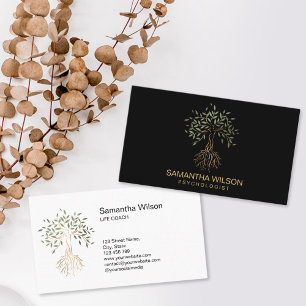 Tarjeta De Visita Psicólogo Terapeuta Coach de Vida Árbol de la Vida