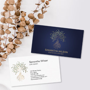 Tarjeta De Visita Psicólogo Terapeuta Coach de Vida Árbol de la Vida