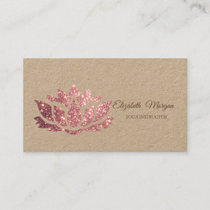 Tarjeta De Visita Psicólogo Terapeuta, Glitter Lotus, Yoga
