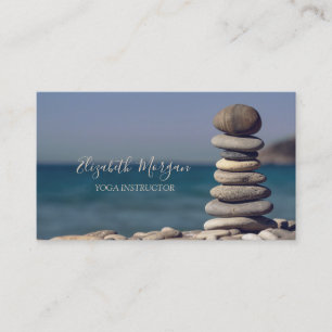 Tarjeta De Visita Psicólogo Terapeuta Piedras Zen, Instructor de Yog