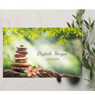 Tarjeta De Visita Psicólogo Terapeuta Piedras Zen, Paisaje