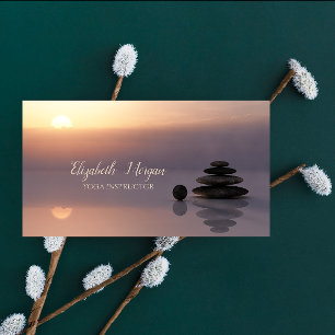 Tarjeta De Visita Psicólogo Terapeuta Zen, Atardecer