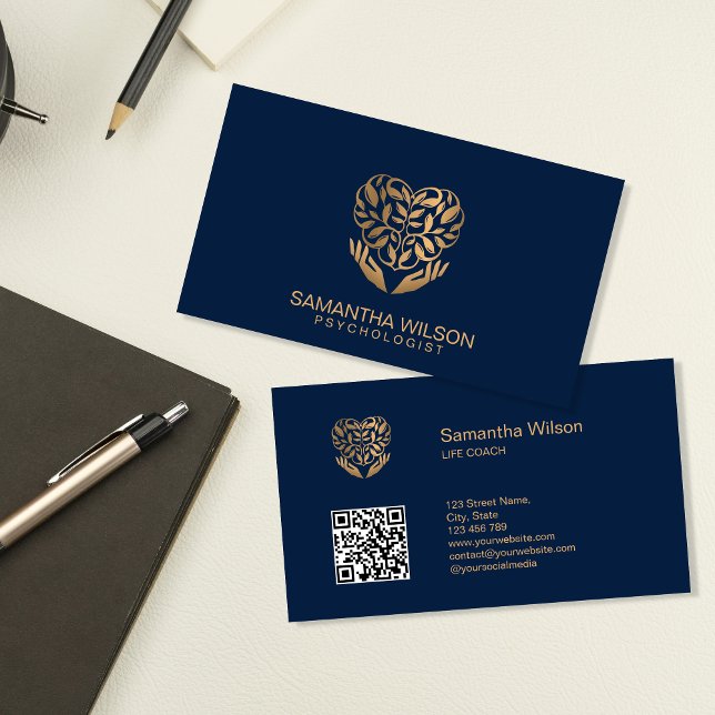 Tarjeta De Visita Psicólogo Terapia Psiquiatra Código QR (Subido por el creador)