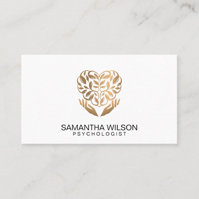 Tarjeta De Visita Psicólogo Terapista Psiquiatra Código QR Busina (Anverso)