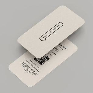 Tarjeta De Visita Psicólogo Terapista Retro Sand Moderno