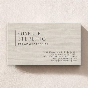 Tarjeta De Visita Psicoterapeuta Lino Natural