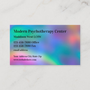 Tarjeta De Visita Psicoterapeuta moderno Consejero de salud mental