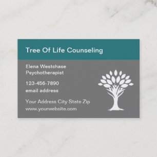 Tarjeta De Visita Psicoterapeuta moderno Salud Mental