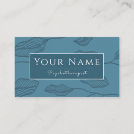 Tarjeta De Visita Psicoterapeuta Naturaleza del patrón de planta de 