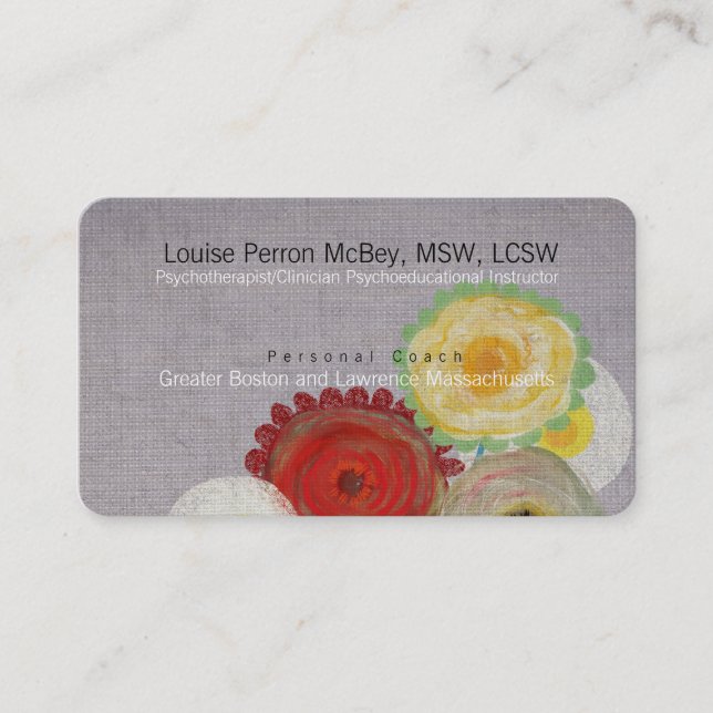 Tarjeta De Visita Psicoterapeuta profesional clínico Psicoeducativo (Anverso)