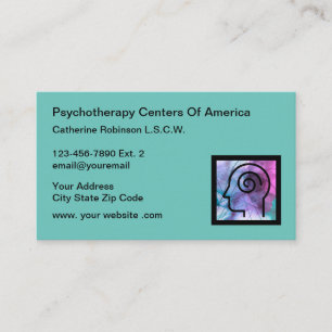 Tarjeta De Visita Psicoterapia moderna Salud mental