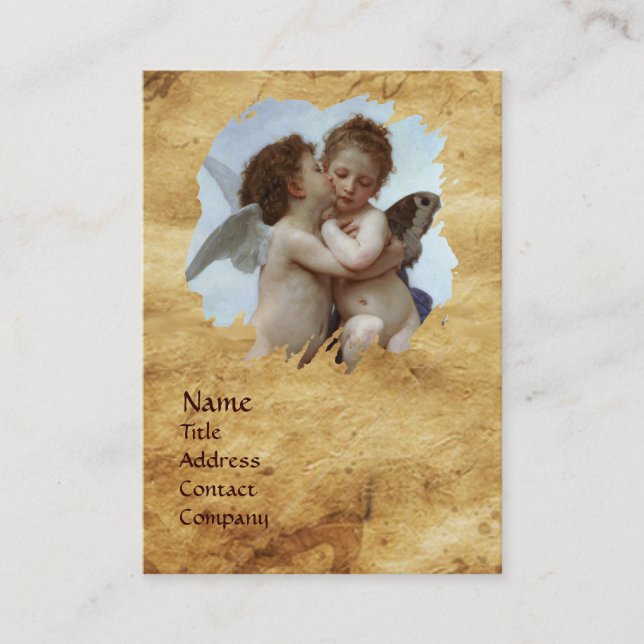 Tarjeta De Visita Psique cupido como pergamino infantil (Anverso)