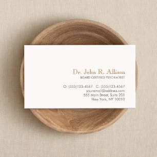 Tarjeta De Visita Psiquiatra profesional simple y elegante