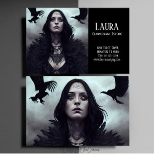 Tarjeta De Visita Psiquiátrico De La Crow De Brujas Oscuro Gótico