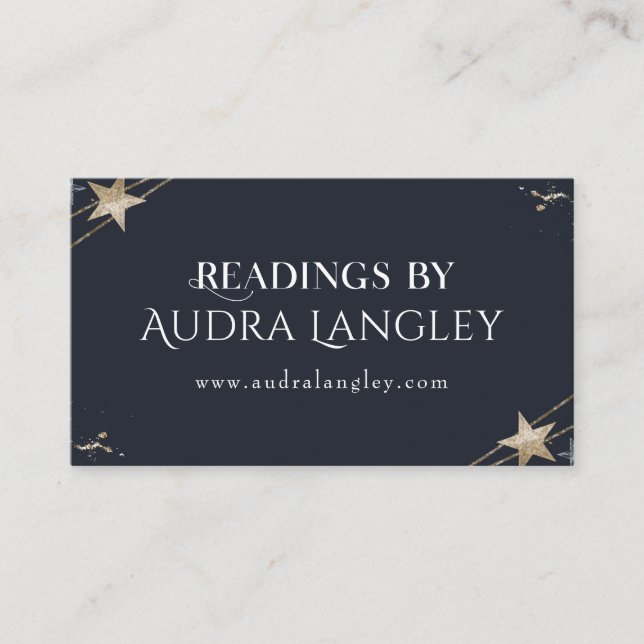 Tarjeta de visita Psíquica Media Cosmic Stars (Anverso)