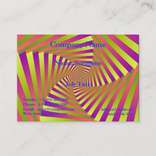 Tarjeta de visita Psychedelic Five Arm Spiral