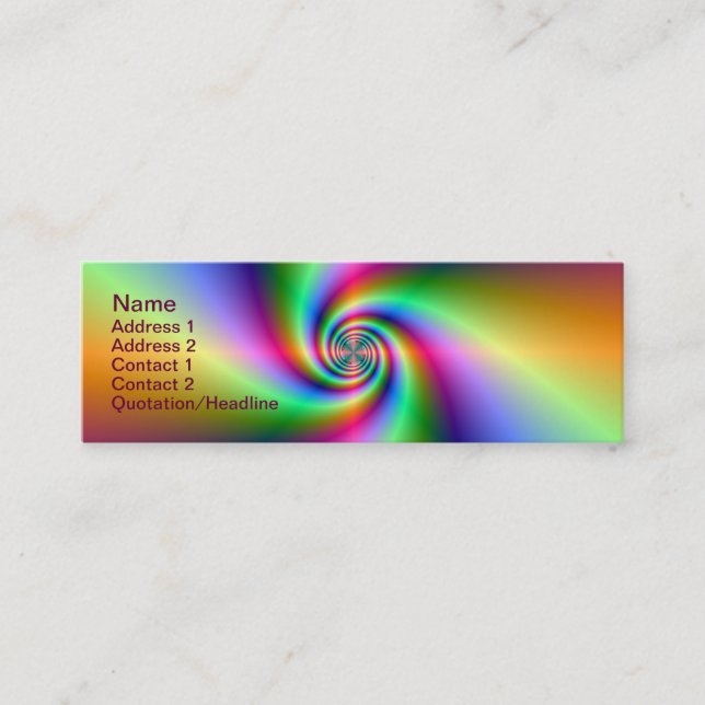 Tarjeta de visita Psychedelic Four Winal Spiral (Anverso)